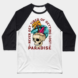 Paradise Skull Island Baseball T-Shirt